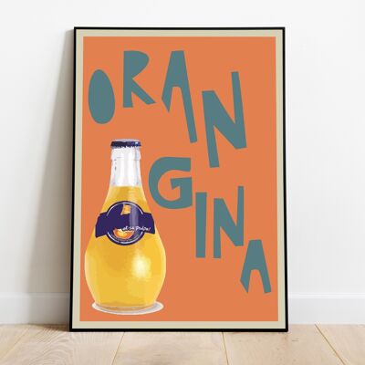 Orangina, Kitchen Print, Pop Art Print, Andy Warhol, Retro Print, Mid Century Print, Boho Decor, Minimalist Wall Art, Housewarming Gift