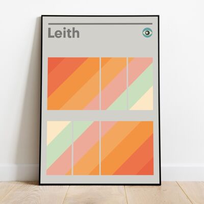 Leith, Edinburgh Print, Kitchen Print, Minimalist Decor, Rainbow, Pop Culture, Retro Print, Travel Poster, Scandinavian Print