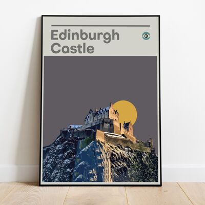 Edinburgh Castle, Edinburgh Print, Kitchen Print, Travel Poster, Pop Culture, Minimalist Print, Retro Print, Housewarming Gift, Boho Decor