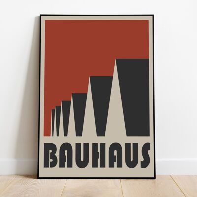 Affiche Bauhaus, Art mural moderne du milieu du siècle, Impression de cuisine, Art mural géométrique, Décor minimaliste, Impression de typographie, Cadeau de pendaison de crémaillère