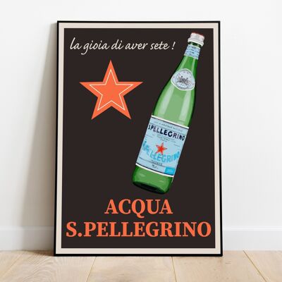 San Pellegrino, Mid Century Modern Wall Art, Kitchen Print, Cocktail Poster, Vintage Poster, Retro Print, Minimalist Decor, Housewarming Gift
