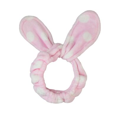 Fascia per il trucco Baby Bunny Twist rosa