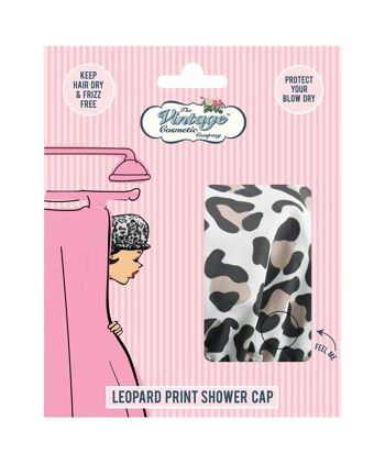 Bonnet de douche imprimé léopard 3