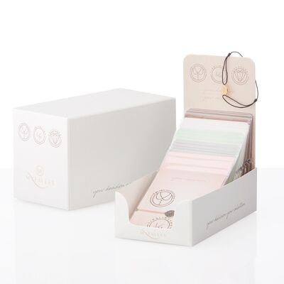 Presentation box with 12 individual bracelets and 8 friendship bracelets