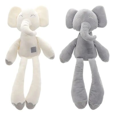 Pluche olifant knuffel | baby | kinderen | Pluche | grijs / wit