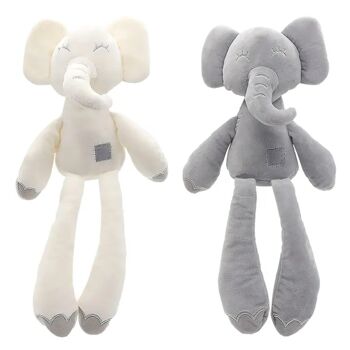 Peluche éléphant en peluche | bébé | enfants | Peluche | gris / blanc 1