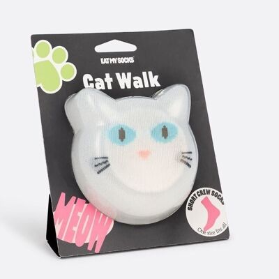Socks, Cat Walk, White