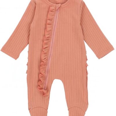Annie & Charles® Ruffle Zip Front Baby Bodysuit