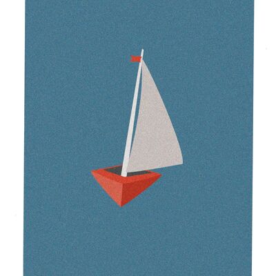Cartolina - barca a vela