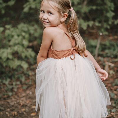 Annie & Charles® Organic Linen Tulle Dress
