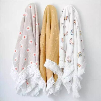 Annie & Charles® Patterned Muslin Blanket