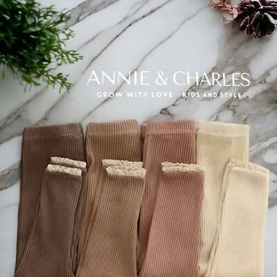 Annie & Charles® organic cotton ruffled leggings