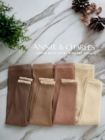 Legging à volants en coton bio Annie & Charles® 1