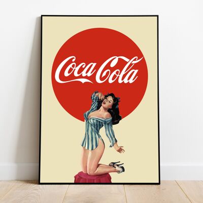 Coca Cola Vintage Poster, Kitchen Wall Art, Retro Print, Pop Art Print, Cocktail Print, Boho Decor, Housewarming Gift For Him