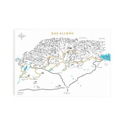 Carte postale - L'Allgäu