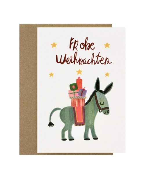 Esel | Weihnachtskarte