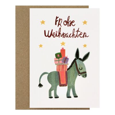 Esel | Weihnachtskarte