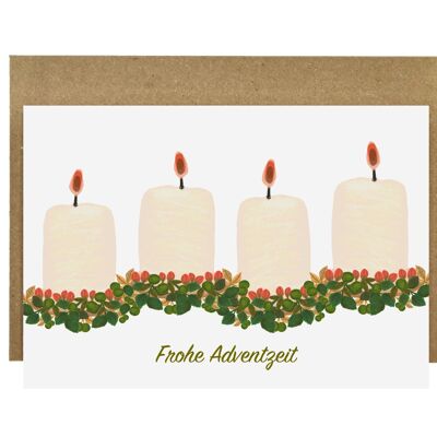 velas de adviento | Adviento y tarjeta de Navidad