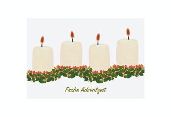 Bougies de l'Avent | Carte de l'Avent et de Noël 3