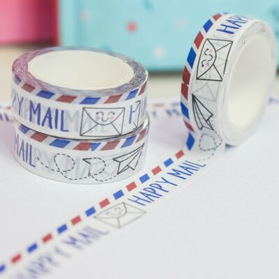 Cinta washi de correo aéreo Happy Mail