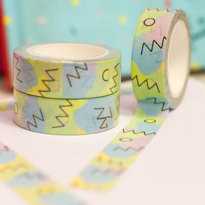 Cinta washi con estampado retro pastel