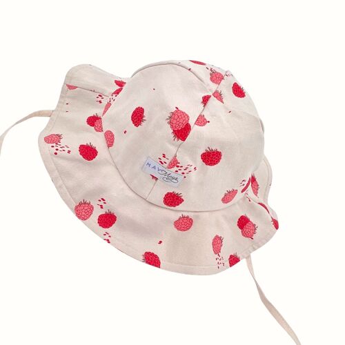 Bella Baby Sun Hat | Beige Raspberries