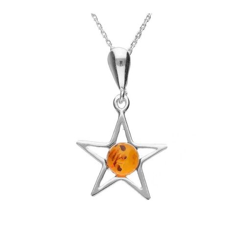 Stunning Amber Star Necklace