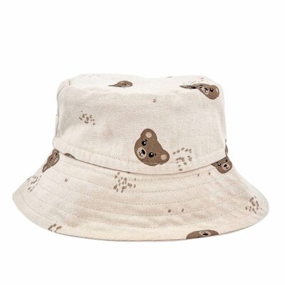 Sombrero de sol para bebé de peluche | Osos Beige