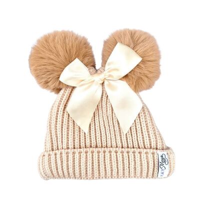Cappello invernale da bambino Claire | Beige lavorato a maglia | Maggio maggio