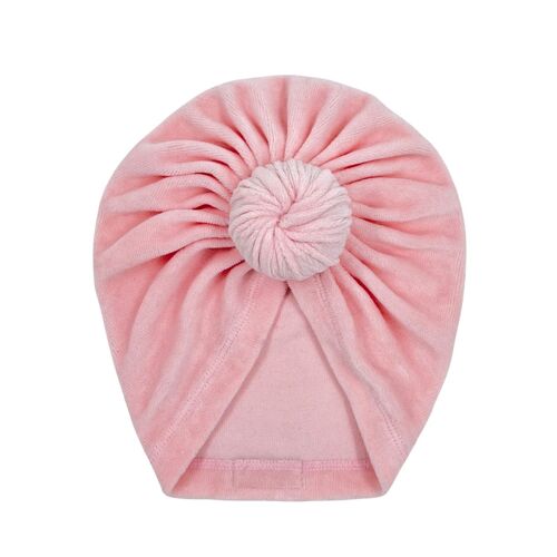 Babymutsje turban roze | Velvet Mae | 0-2 jaar | May Mays