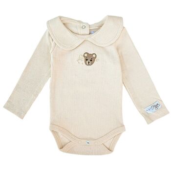 Col barboteuse pour bébé | Teddy Rib beige | Mai Mai | Vêtements de bébé 1