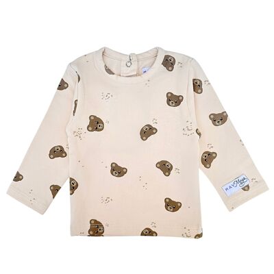 Baby shirt | Teddy beertjes beige | May Mays | Babykleding