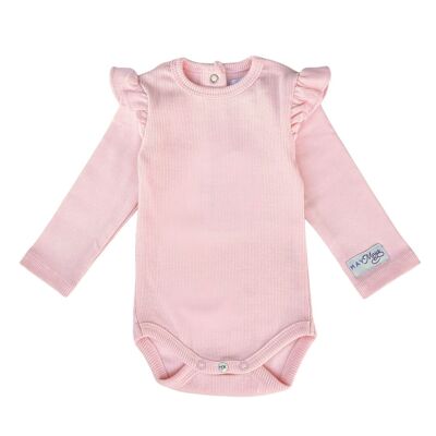 Ruffle baby romper Beau | Rib Pink | May Mays | Baby clothes
