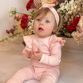 Barboteuse bébé à volants Beau | Côte Rose | Mai Mai | Vêtements de bébé 9