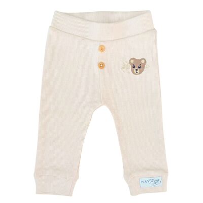 Leggings a coste beige | Pantaloni da bambino Teddy | Maggio Maggio | Abbigliamento da bimbi