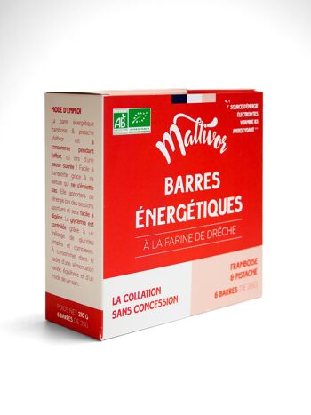 Pack de 6 Barres Énergétiques BIO - Framboise & Pistache 1