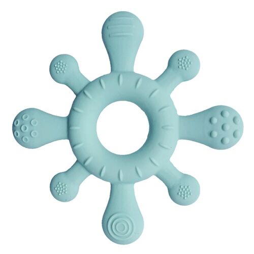 Baby teether toy coral ice blue