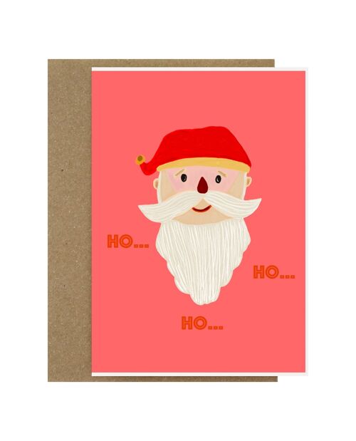 Weihnachtsmann Ho Ho Ho | Weihnachtskarte