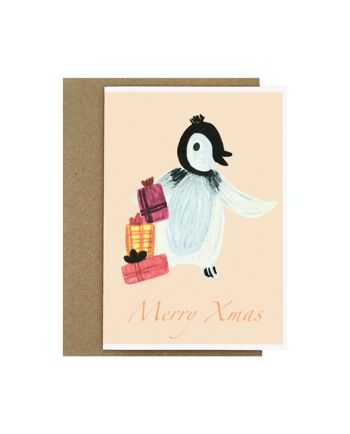 Pingouin de Noël | carte de Noël 1