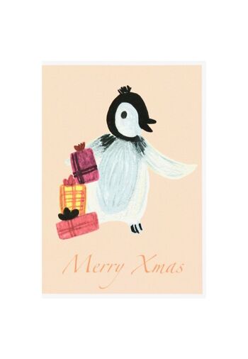 Pingouin de Noël | carte de Noël 2