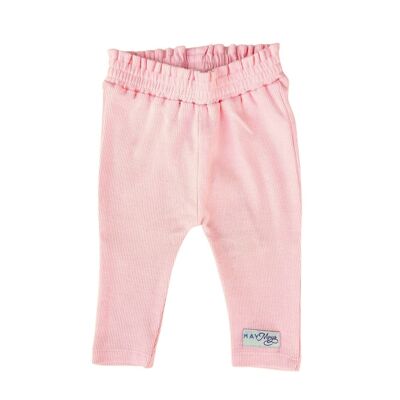 Leggings con volant Beau | Pantaloni da neonato rosa | Maggio Maggio | Abbigliamento da bimbi