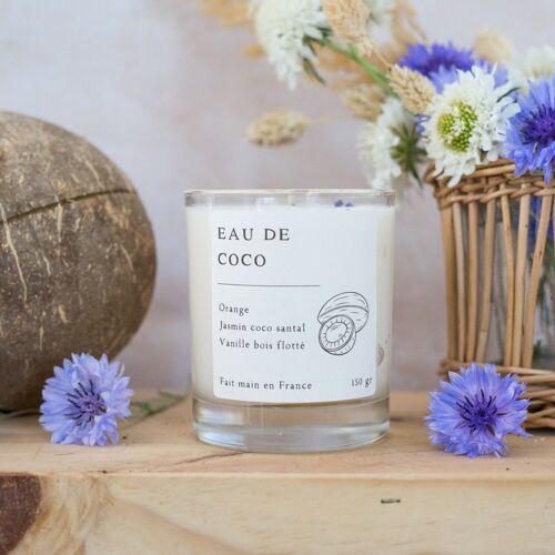 Eau de Coco Bougie parfumée en cire végétale