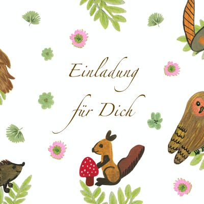 Forest Animal Party | Invitation to the children's birthday party