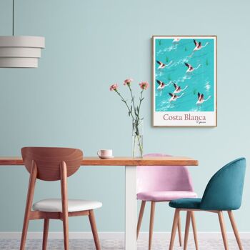 Poster Flamants roses sur la Costa Blanca, Espagne 2