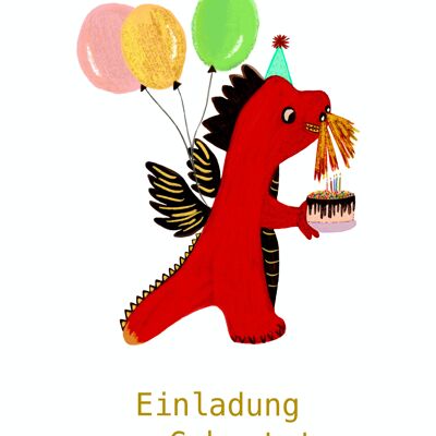 fiesta del dragón | Invitación a la fiesta de cumpleaños de los niños.