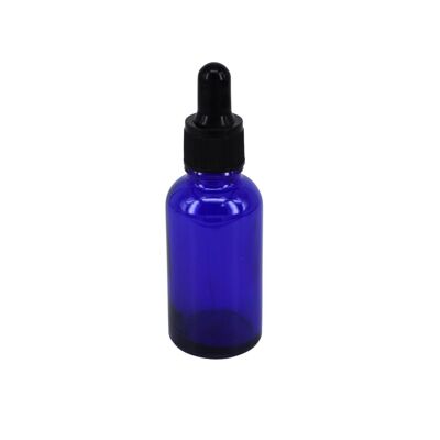 Flaconi blu da 30 ml con coperchi contagocce neri x 100