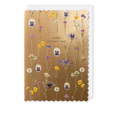 Carte florale pour la fête des mères