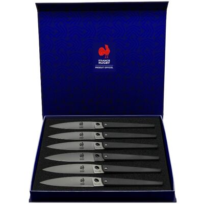 Coffret de 6 couteaux de table Noir - France Rugby x Ovalie Original