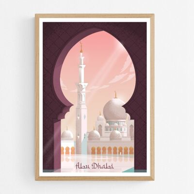 Poster Abu Dhabi, Verenigde Arabische Emiraten