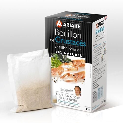 Ariaké Bouillon de crustacés, 5 sachets de 9 g (pour 5 x 33 cl de bouillon)